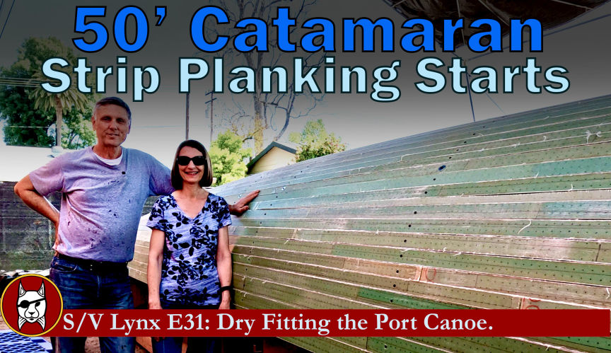 Strip Planking the Port Canoe Starts